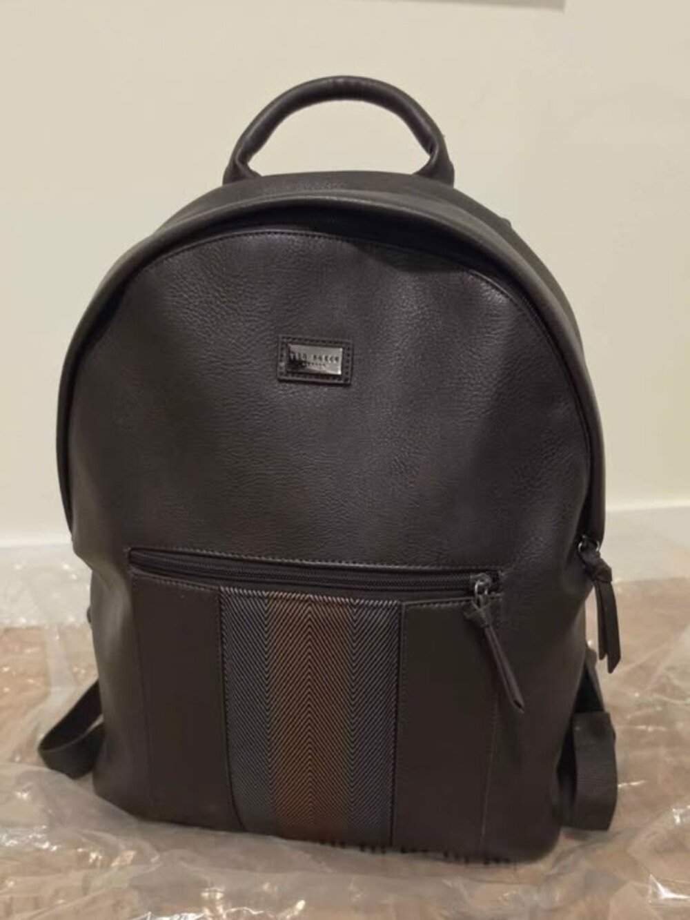 SET Ted Baker Dark Brown Leather Duffle Bag, Backpack, & Sundie Mini Flight Bag